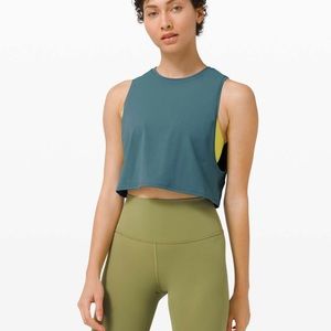 Lululemon Muscle Love Crop Tank Tough Size 6 (Desert Teal)